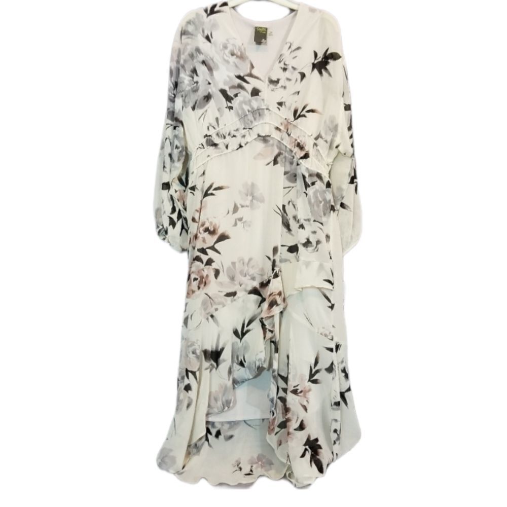 Taylor Sand True‎ Blush Hi Lo Floral Dress Size 10P